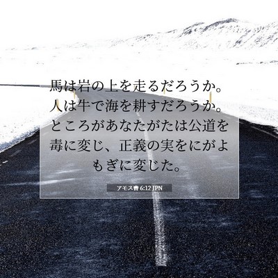 アモス書 6:12 聖書の一節の解説