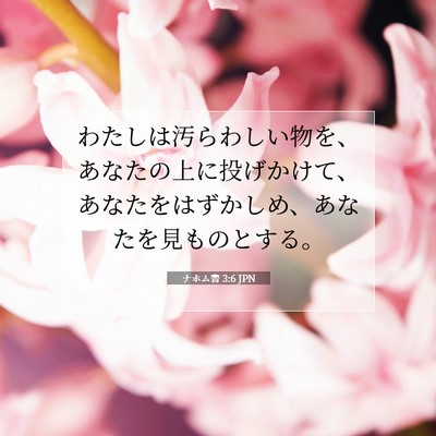 ナホム書 3:6 聖書の一節の解説