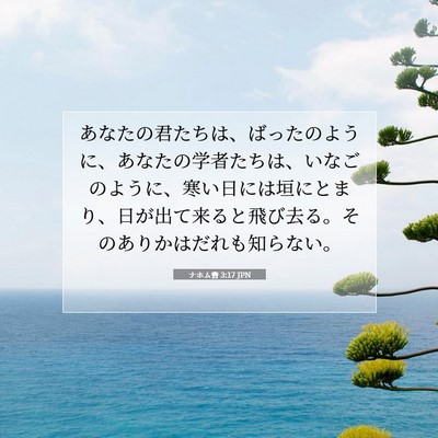 ナホム書 3:17 聖書の一節の解説