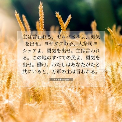 ハガイ書 2:4 JPN 聖書の一節の画像