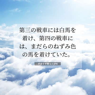 ゼカリヤ書 6:3 聖書の一節の解説