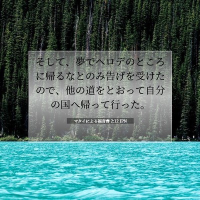 マタイによる福音書 2:12 聖書の一節の解説