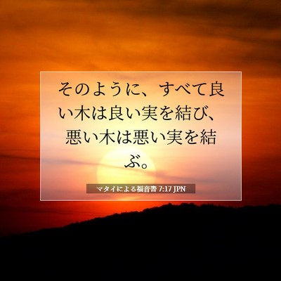マタイによる福音書 7:17 聖書の一節の解説