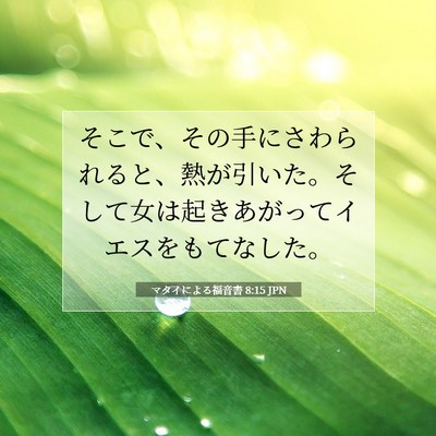 マタイによる福音書 8:15 聖書の一節の解説