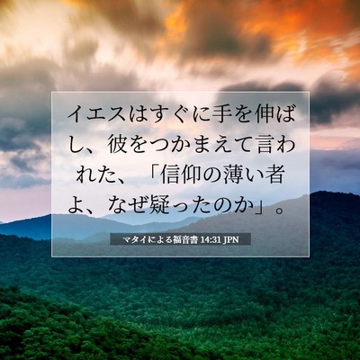 マタイによる福音書 14:31 聖書の一節の解説