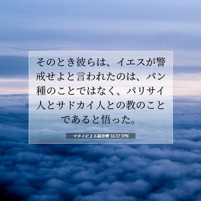 マタイによる福音書 16:12 聖書の一節の解説