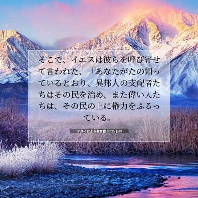 マタイによる福音書 20:25 聖書の一節の解説