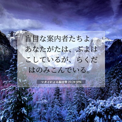 マタイによる福音書 23:24 聖書の一節の解説