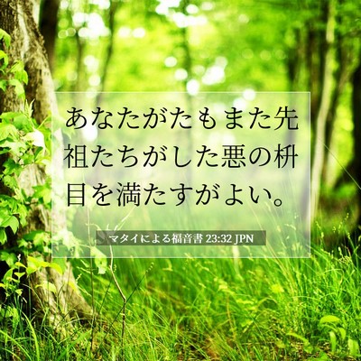 マタイによる福音書 23:32 聖書の一節の解説