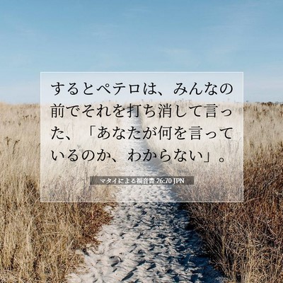 マタイによる福音書 26:70 聖書の一節の解説