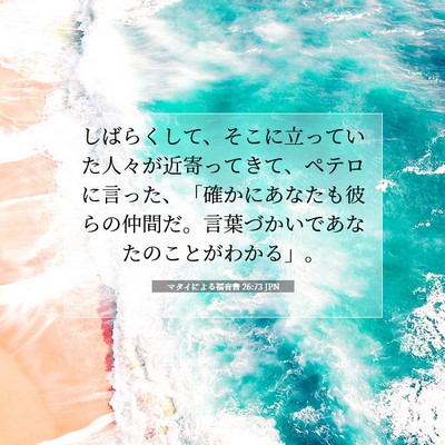マタイによる福音書 26:73 聖書の一節の解説
