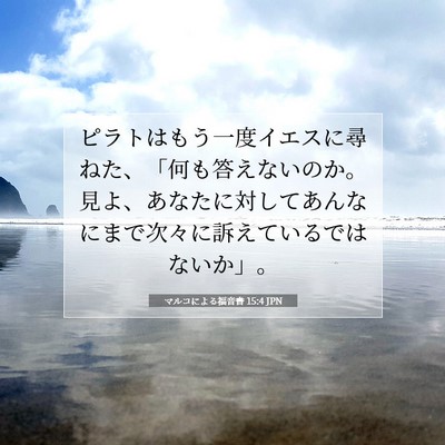 マルコによる福音書 15:4 聖書の一節の解説