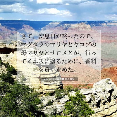 マルコによる福音書 16:1 JPN 聖書の一節の画像
