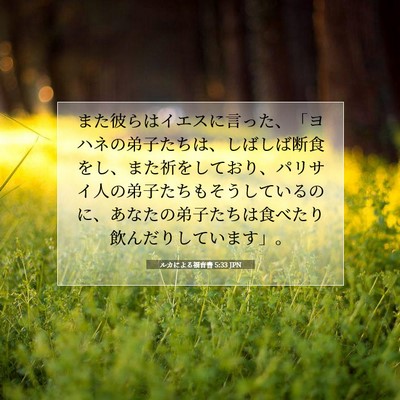ルカによる福音書 5:33 聖書の一節の解説