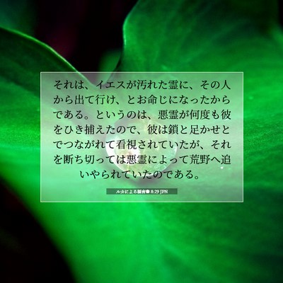ルカによる福音書 8:29 聖書の一節の解説