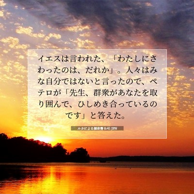 ルカによる福音書 8:45 聖書の一節の解説