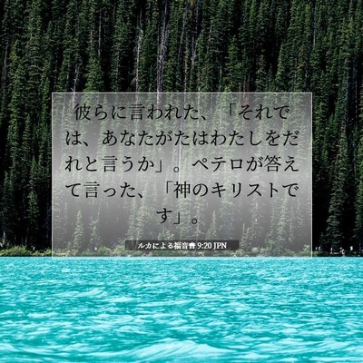 ルカによる福音書 9:20 聖書の一節の解説