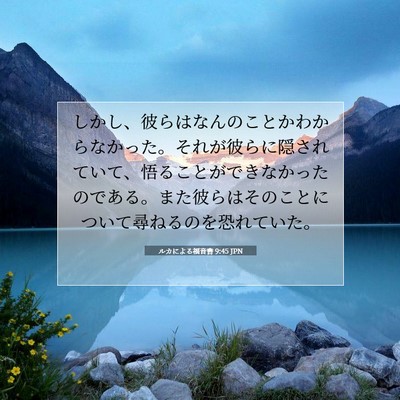 ルカによる福音書 9:45 聖書の一節の解説