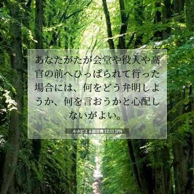 ルカによる福音書 12:11 聖書の一節の解説