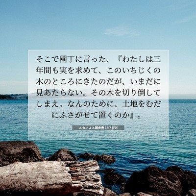 ルカによる福音書 13:7 聖書の一節の解説