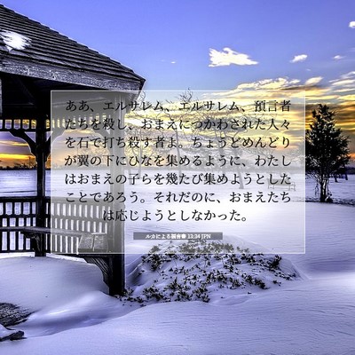 ルカによる福音書 13:34 JPN 聖書の一節の画像