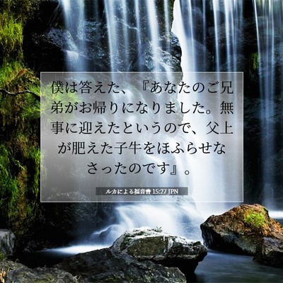 ルカによる福音書 15:27 聖書の一節の解説