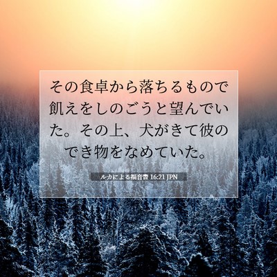 ルカによる福音書 16:21 聖書の一節の解説