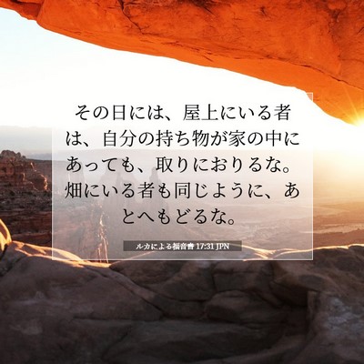 ルカによる福音書 17:31 聖書の一節の解説
