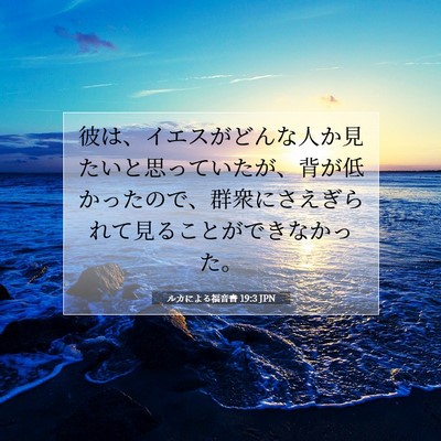 ルカによる福音書 19:3 聖書の一節の解説