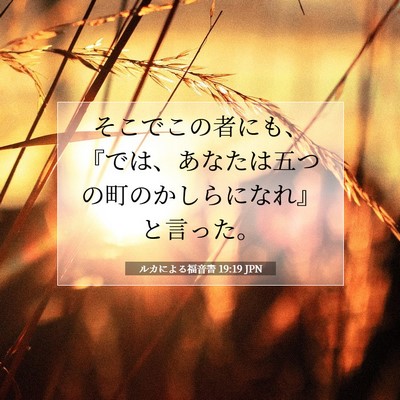 ルカによる福音書 19:19 聖書の一節の解説