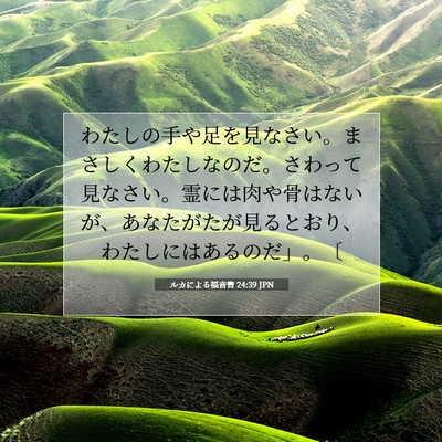 ルカによる福音書 24:39 JPN 聖書の一節の画像