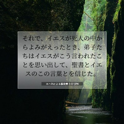 ヨハネによる福音書 2:22 聖書の一節の解説