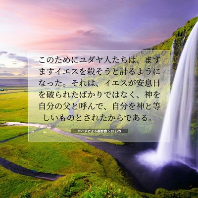 ヨハネによる福音書 5:18 聖書の一節の解説