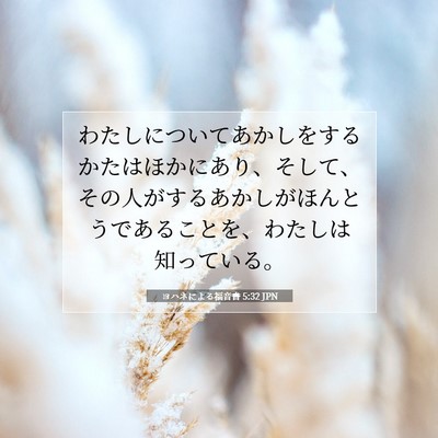 ヨハネによる福音書 5:32 聖書の一節の解説