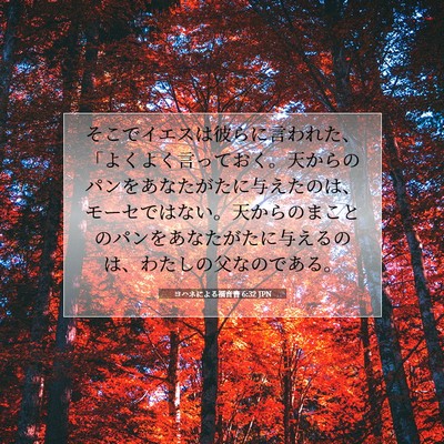 ヨハネによる福音書 6:32 JPN 聖書の一節の画像