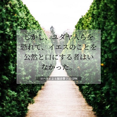 ヨハネによる福音書 7:13 聖書の一節の解説