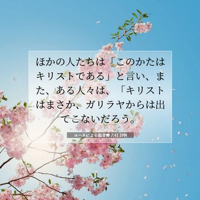 ヨハネによる福音書 7:41 聖書の一節の解説