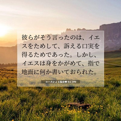 ヨハネによる福音書 8:6 聖書の一節の解説