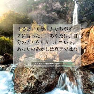 ヨハネによる福音書 8:13 聖書の一節の解説