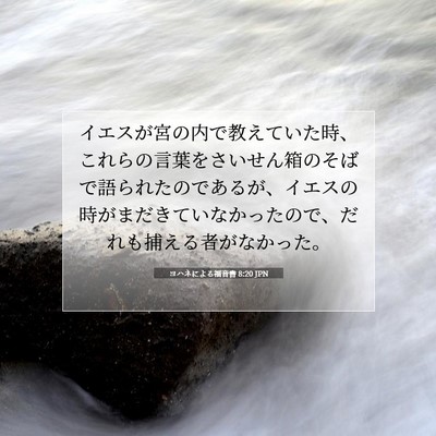ヨハネによる福音書 8:20 聖書の一節の解説