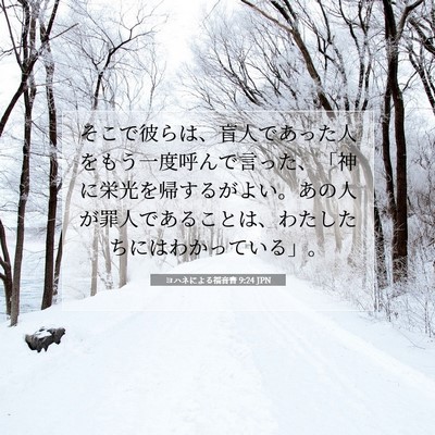 ヨハネによる福音書 9:24 聖書の一節の解説