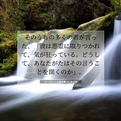 ヨハネによる福音書 10:20 聖書の一節の解説