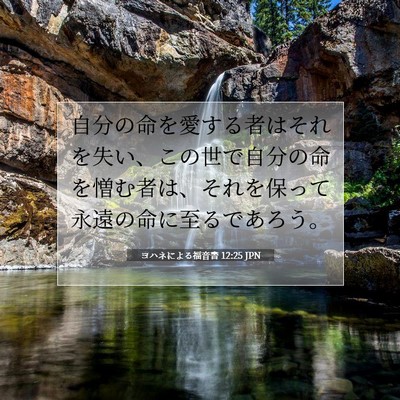 ヨハネによる福音書 12:25 聖書の一節の解説
