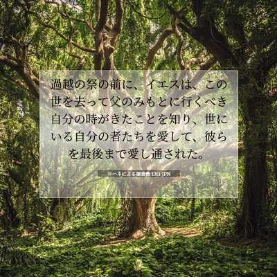 ヨハネによる福音書 13:1 JPN 聖書の一節の画像