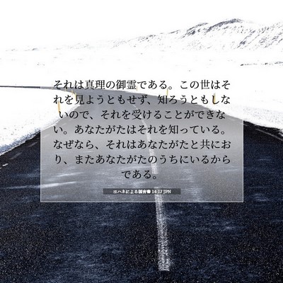 ヨハネによる福音書 14:17 JPN 聖書の一節の画像