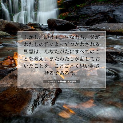 ヨハネによる福音書 14:26 JPN 聖書の一節の画像