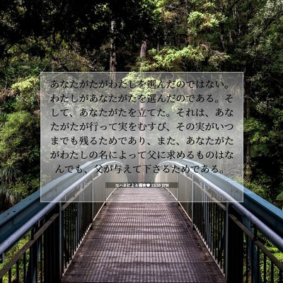 ヨハネによる福音書 15:16 JPN 聖書の一節の画像