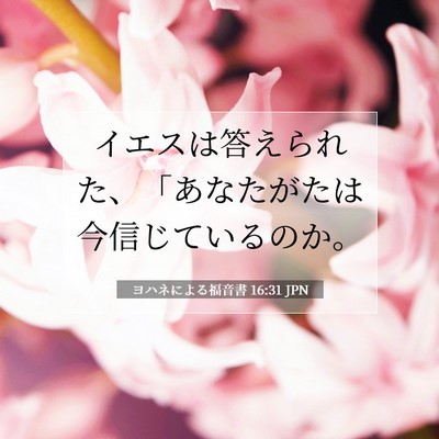 ヨハネによる福音書 16:31 聖書の一節の解説