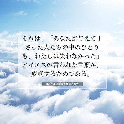 ヨハネによる福音書 18:9 聖書の一節の解説