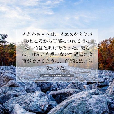 ヨハネによる福音書 18:28 聖書の一節の解説